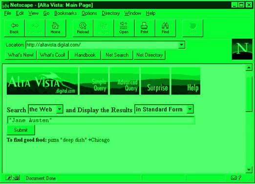 el buscador 'Altavista' en 1995